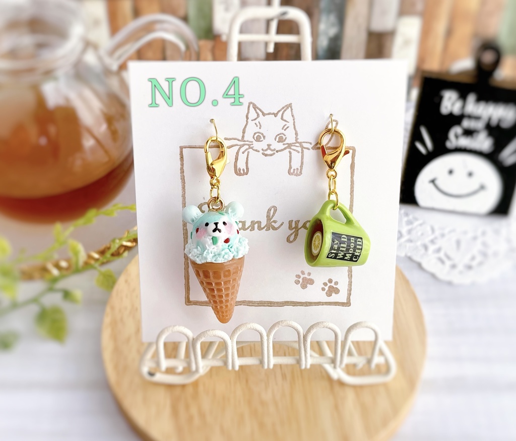 アイスクリーム&レモンティー チャーム