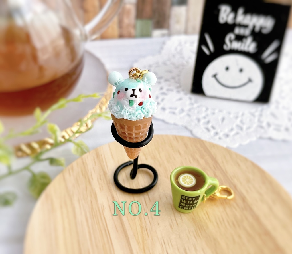 アイスクリーム&レモンティー チャーム