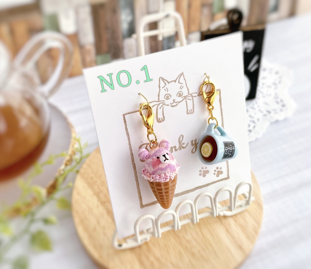 アイスクリーム&レモンティー チャーム