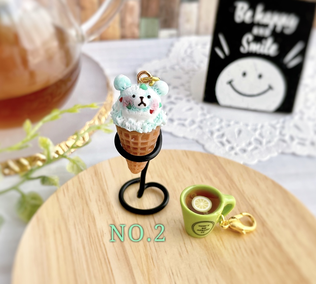 アイスクリーム&レモンティー チャーム