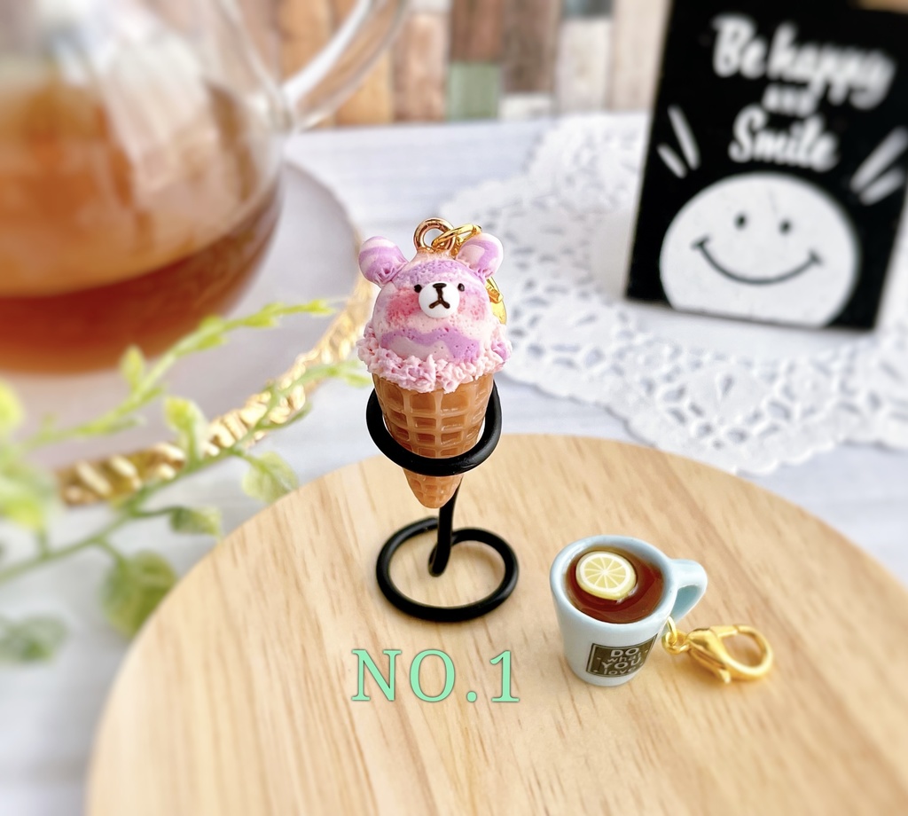 アイスクリーム&レモンティー チャーム