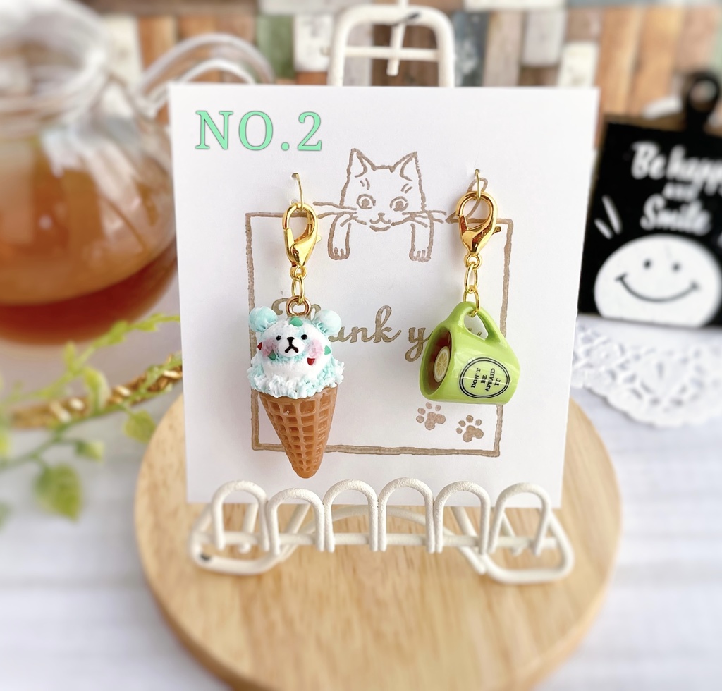 アイスクリーム&レモンティー チャーム