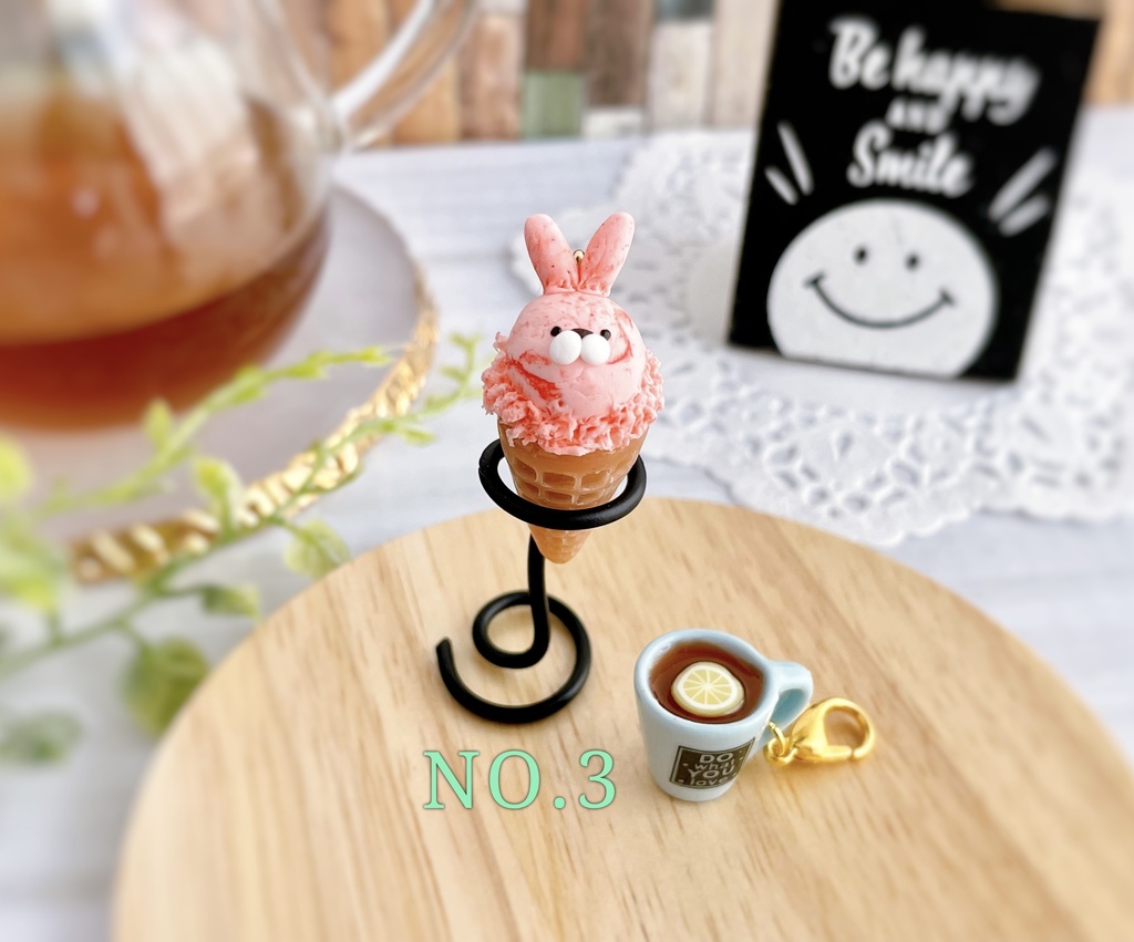 アイスクリーム&レモンティー チャーム