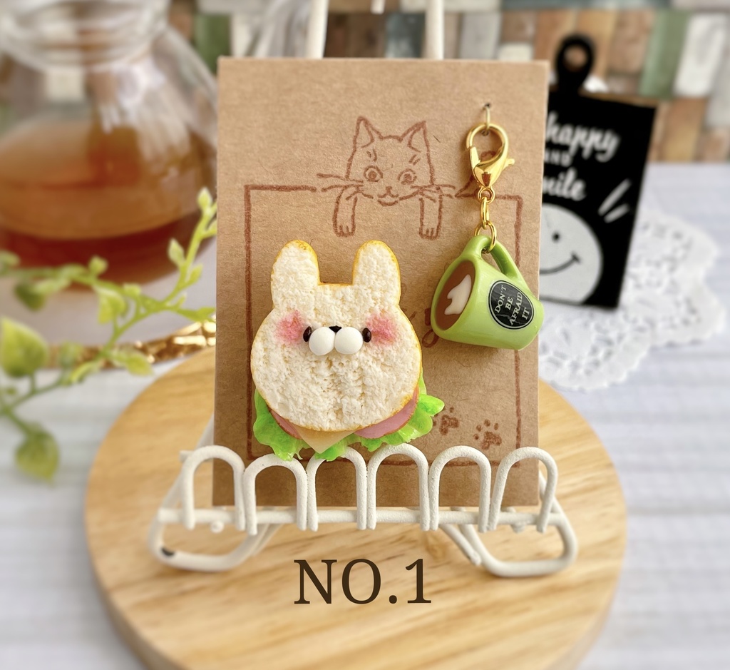 サンドイッチ&ドリンク(ブローチ)