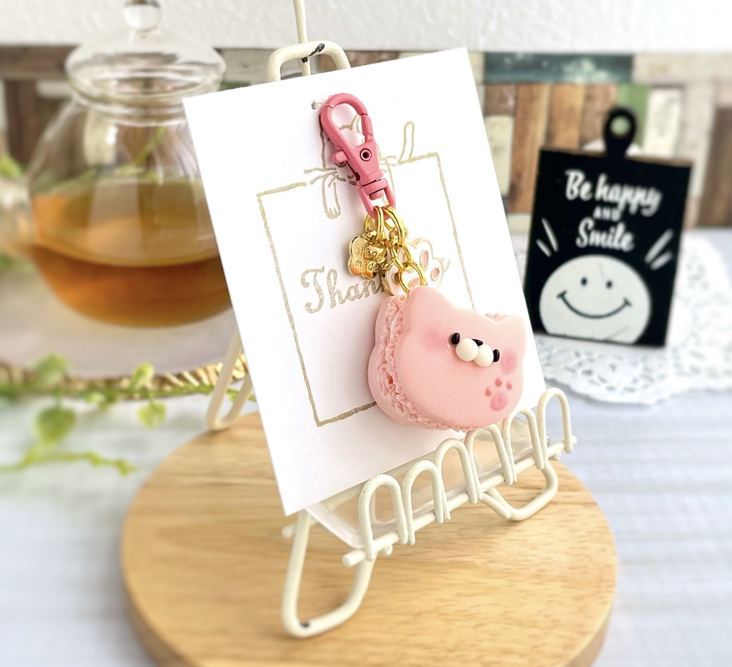 ねこさん マカロン チャーム