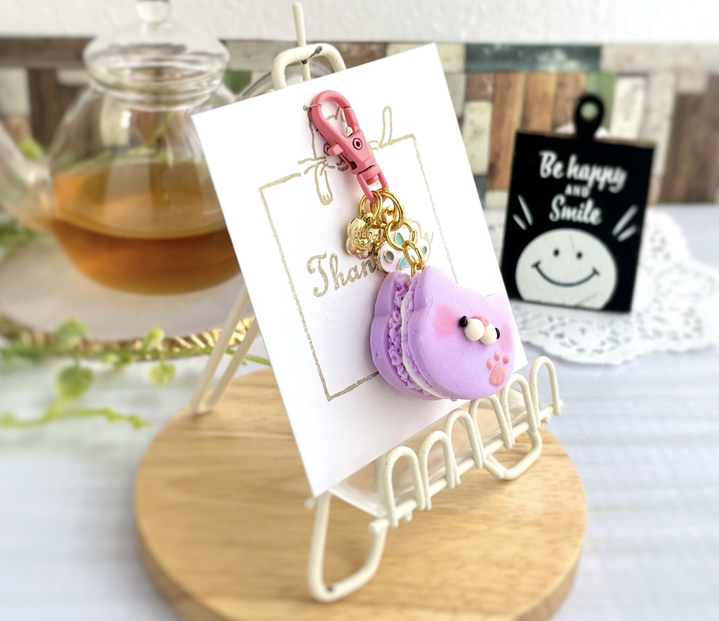 ねこさん マカロン チャーム