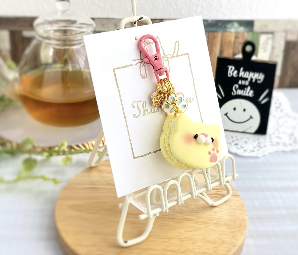 ねこさん マカロン チャーム