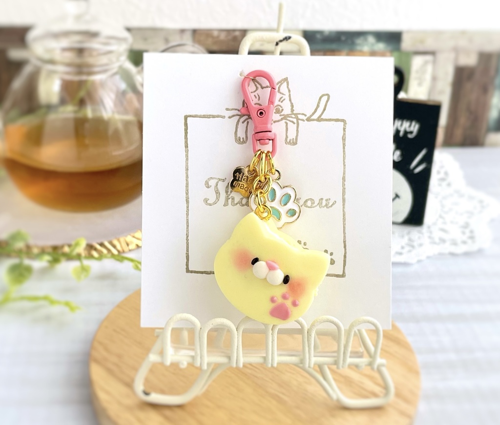 ねこさん マカロン チャーム