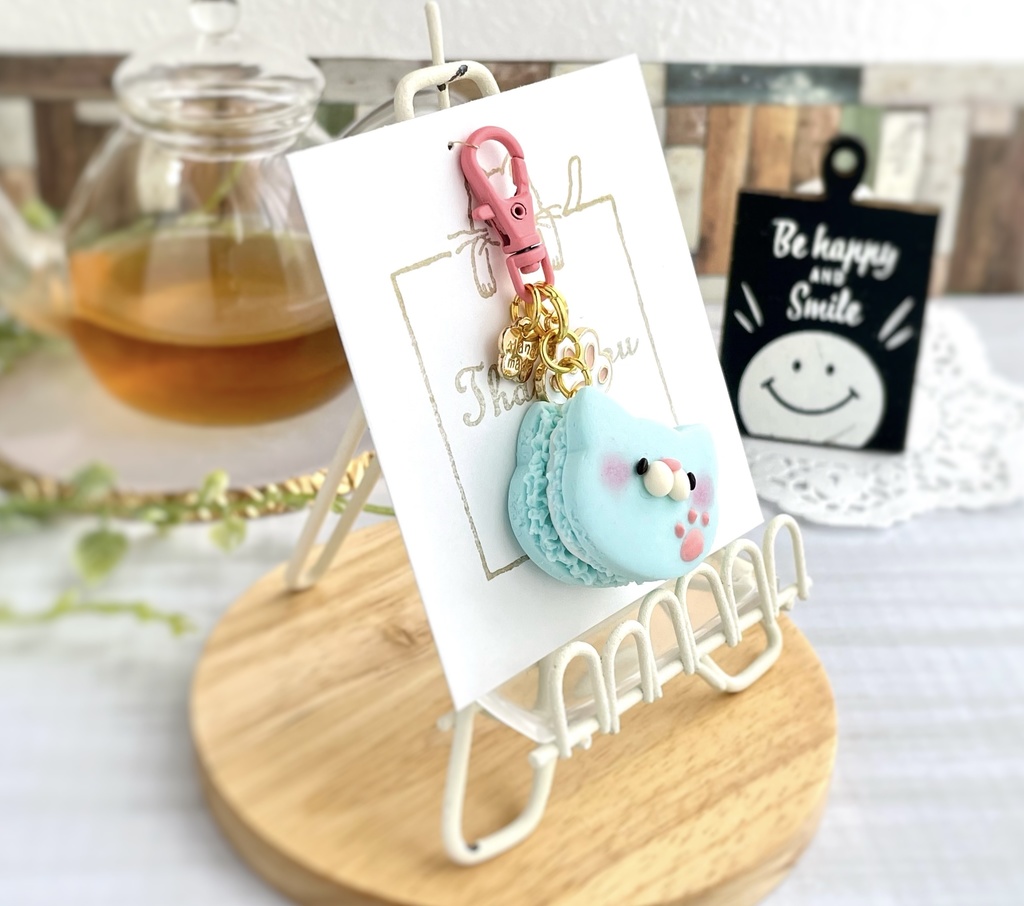 ねこさん マカロン チャーム