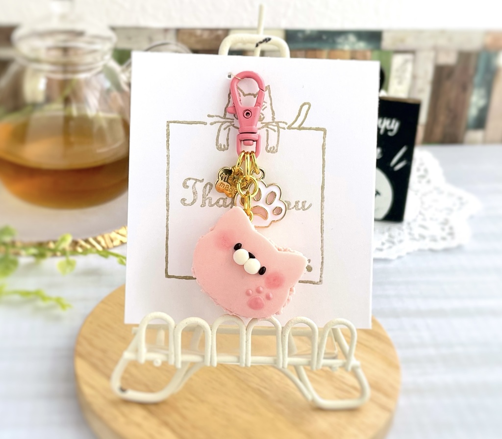 ねこさん マカロン チャーム