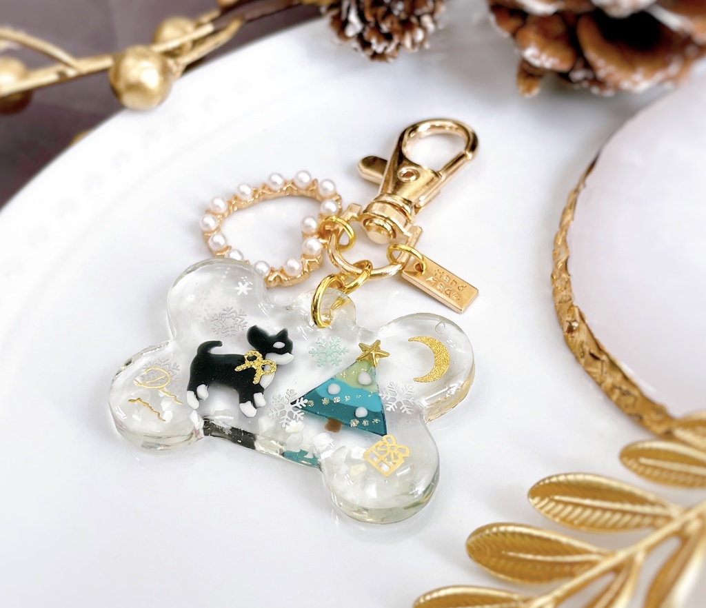 クリスマス わんちゃんキーホルダー