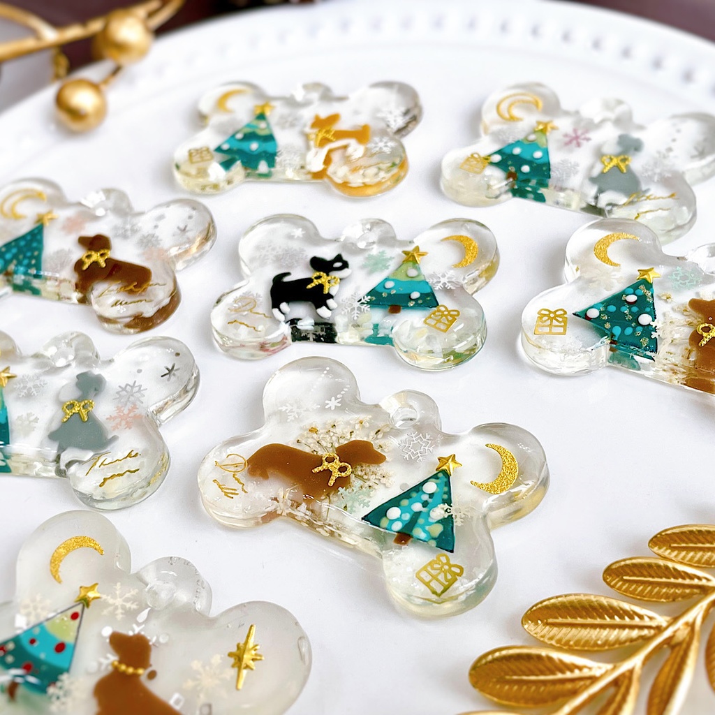 クリスマス わんちゃんキーホルダー