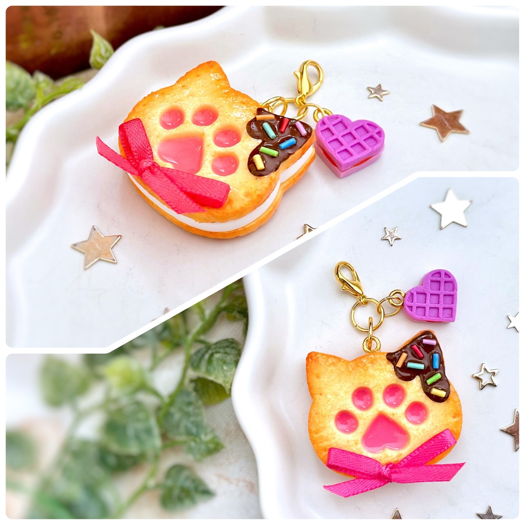 肉球クッキーサンド チャーム