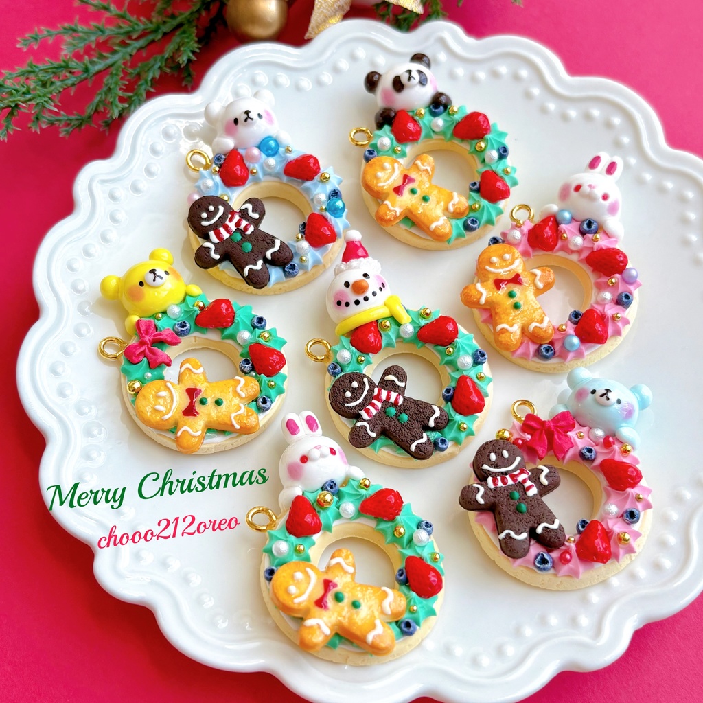 クリスマスリースタルト チャーム