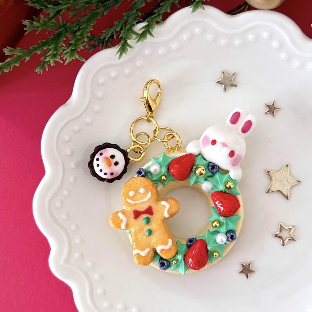 クリスマスリースタルト チャーム
