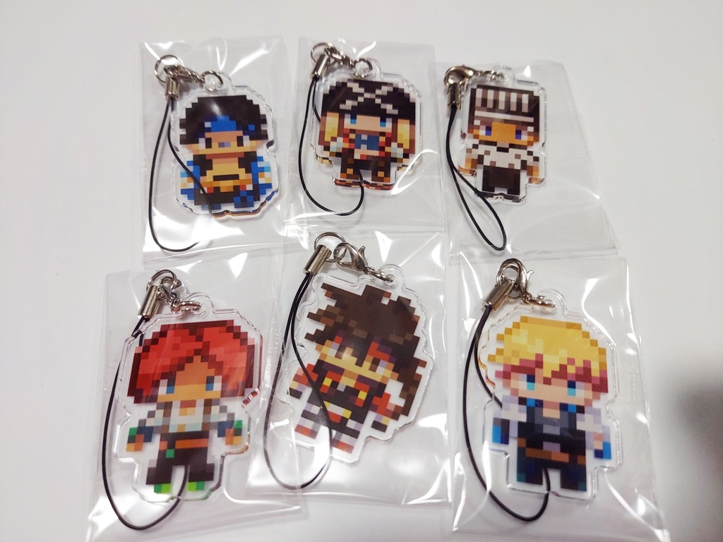 ドット絵アクリルストラップ