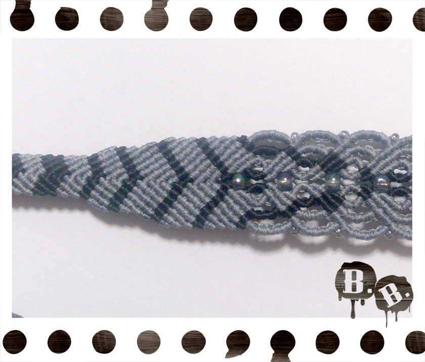 チョーカー【ドッグティースアメジスト】【ブルーグレーコードxブラックコード】【ハンドメイドアクセサリー】