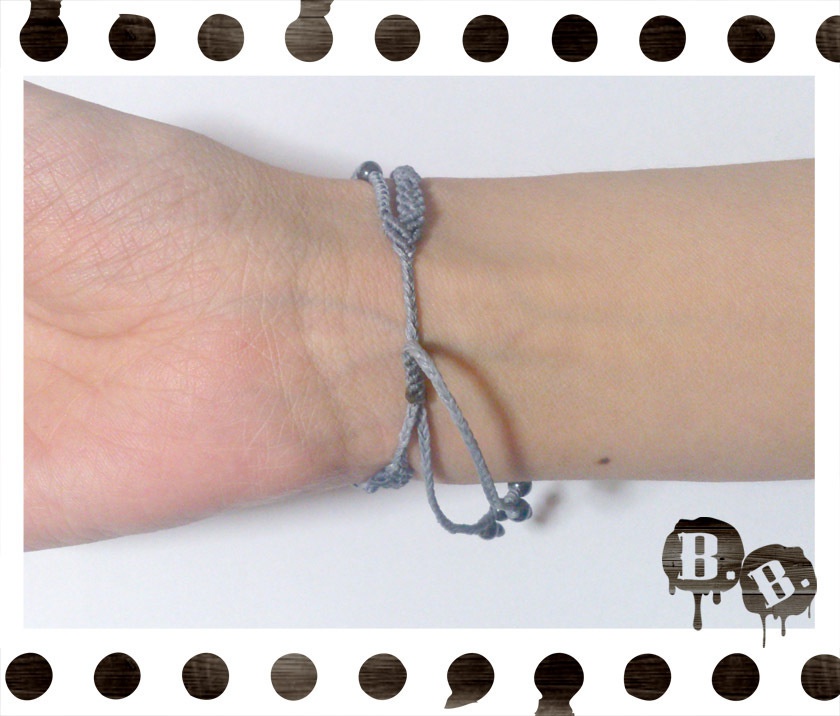 クラウンウィングの二連ブレスレット【アメジスト】【ブルーグレーコード】【ハンドメイドアクセサリー】