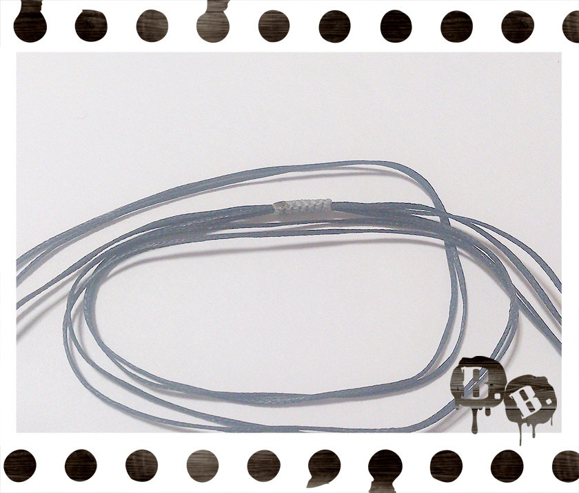 ワイドラインネックレス【ラピスラズリ】【ブラックコードxシルバーグレーコード】【ハンドメイドアクセサリー】