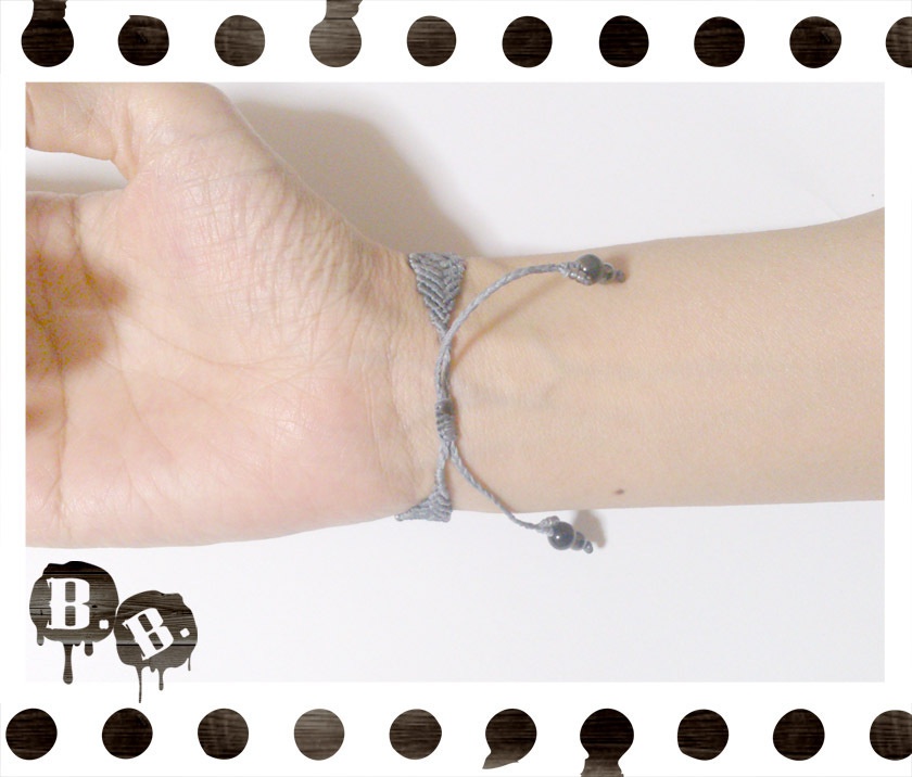 ブレスレット【レインボーオブシディアン】【ブルーグレーコード】【ハンドメイドアクセサリー】