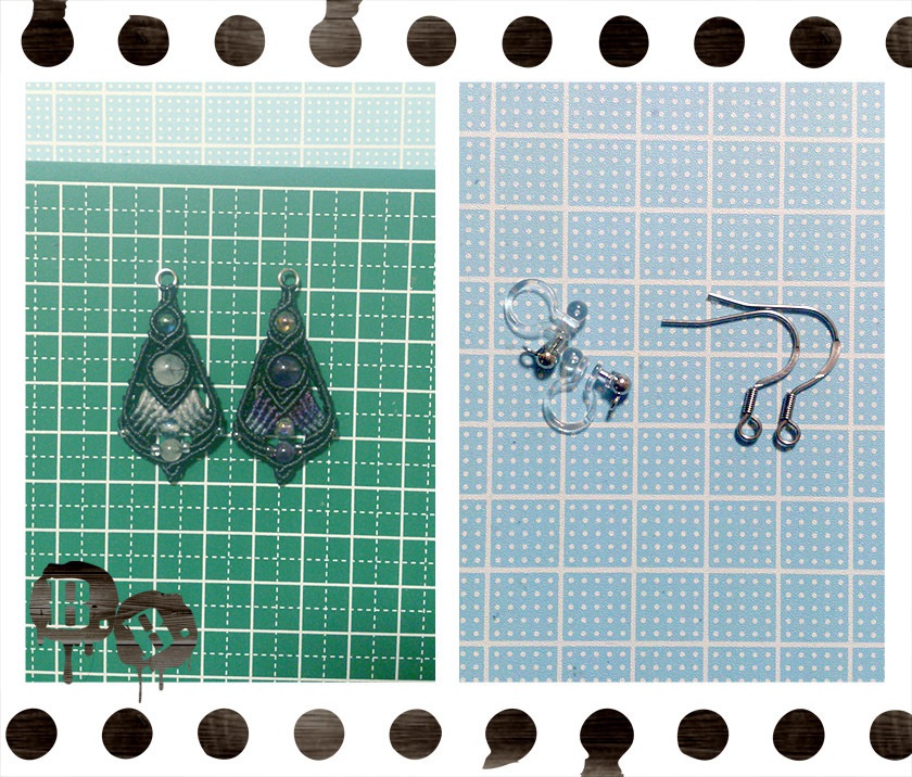 花弁のピアス【ブルーアゲート】【ブルーグラデxブラック】【ハンドメイドアクセサリー】