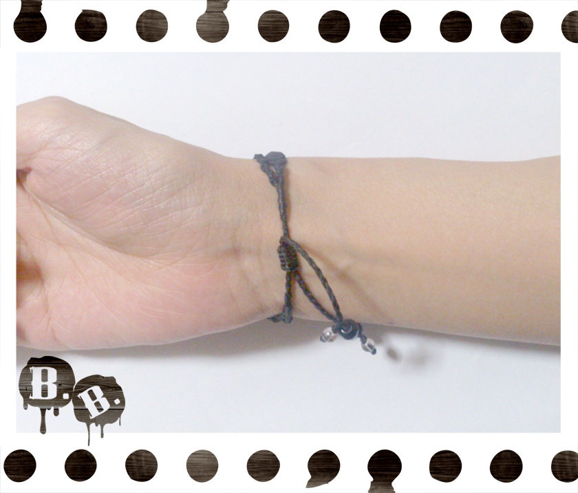 プラネットブレスレット【クリソコラ】【ブラックコード】【ハンドメイドアクセサリー】