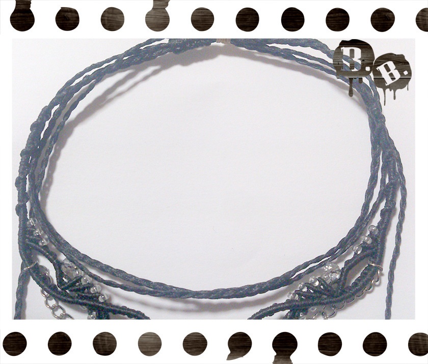 ネックレス【ブルームーンストーン】【ブラックコード】【ハンドメイドアクセサリー】