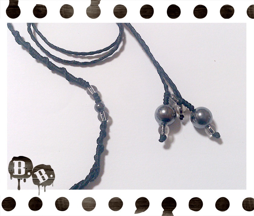 ダブルウェーブクラウンネックレス【ラベンダーアメジスト】【ブラックコード】【ハンドメイドアクセサリー】