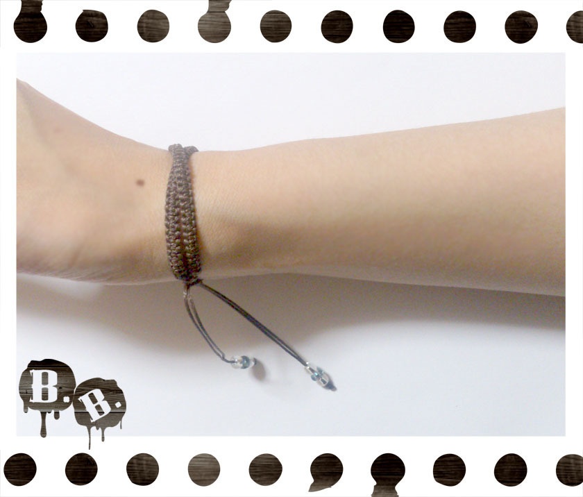 シンプル二連ブレスレット【ミックスジェイドブルー】【ブラウン】【ハンドメイドアクセサリー】