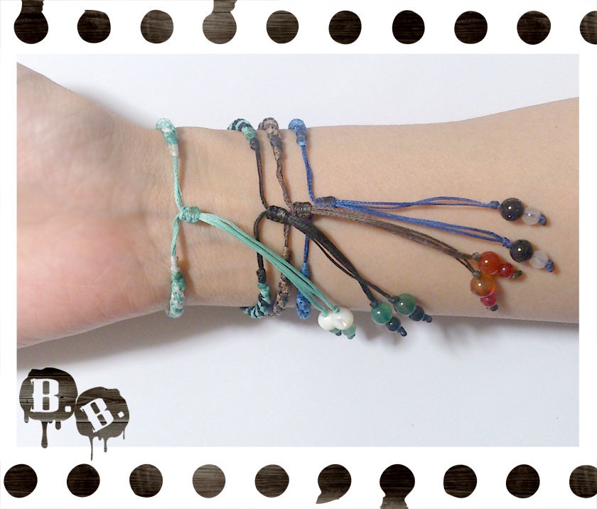 バイカラーロープブレスレット【ハンドメイドアクセサリー】