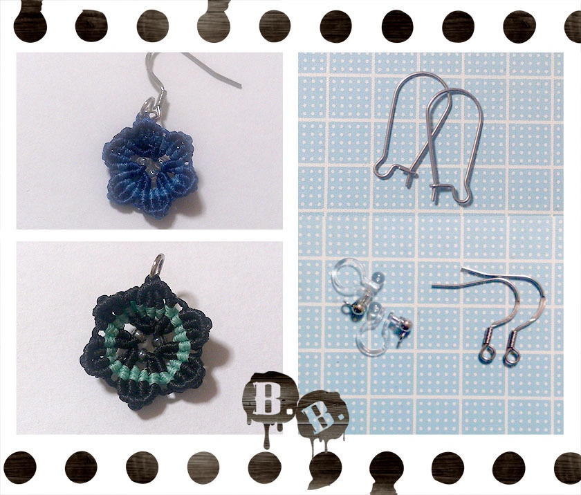 スモールフラワーピアス/ノンホールピアスセット【ピアス】【ハンドメイドアクセサリー】