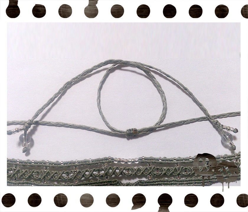 ワイドクロスチョーカー【アクアマリン】【シルバーグレーコード】【ハンドメイドアクセサリー】