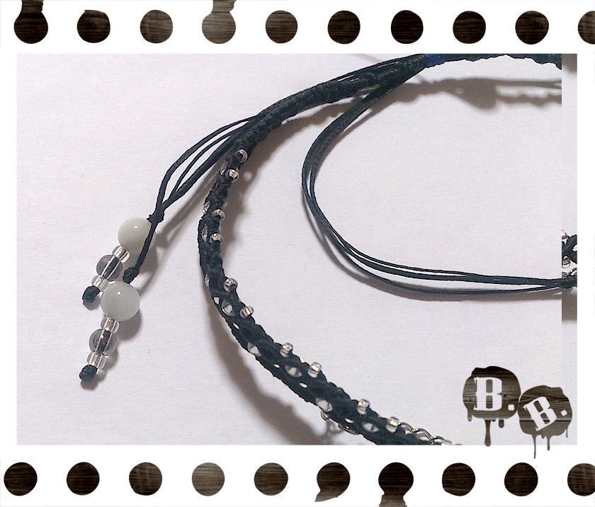 チェーンクロスチョーカー【カイヤナイト】【ブラックコード】【ハンドメイドアクセサリー】