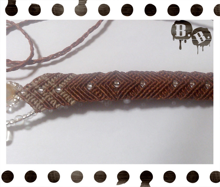 ザッハトルテチョーカー【カーネリアンオーラ】【チョコブラウンxライトブラウン】【ハンドメイドアクセサリー】