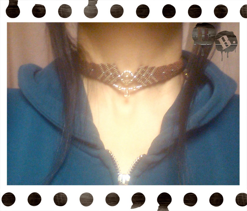 ザッハトルテチョーカー【カーネリアンオーラ】【チョコブラウンxライトブラウン】【ハンドメイドアクセサリー】