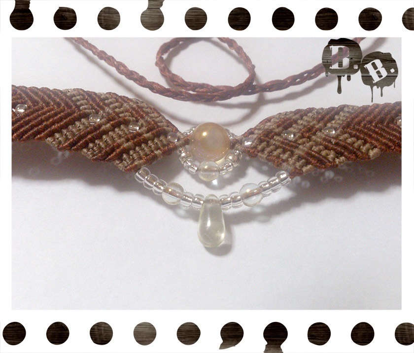 ザッハトルテチョーカー【カーネリアンオーラ】【チョコブラウンxライトブラウン】【ハンドメイドアクセサリー】