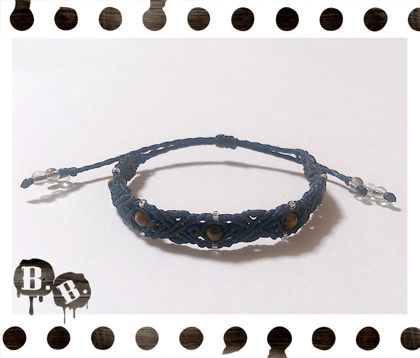 5ストーンデザインブレスレット【3色】【ハンドメイドアクセサリー】