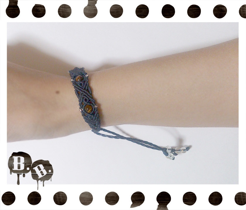 5ストーンデザインブレスレット【3色】【ハンドメイドアクセサリー】