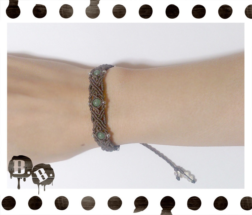 5ストーンデザインブレスレット【3色】【ハンドメイドアクセサリー】