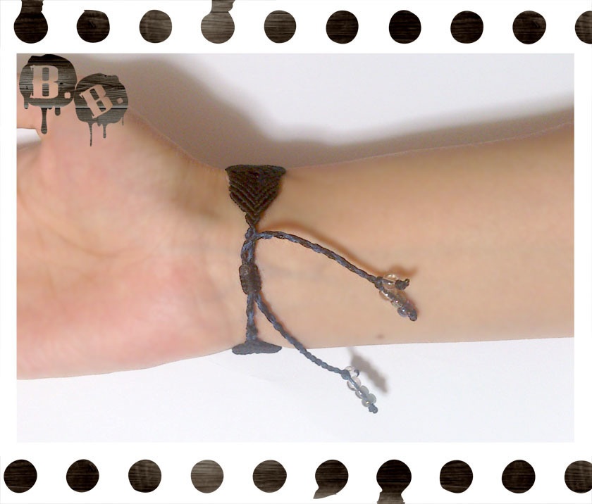 デザインブレスレット/ワイド【ソーダライト】【ブラックxダークネイビー】【ハンドメイドアクセサリー】