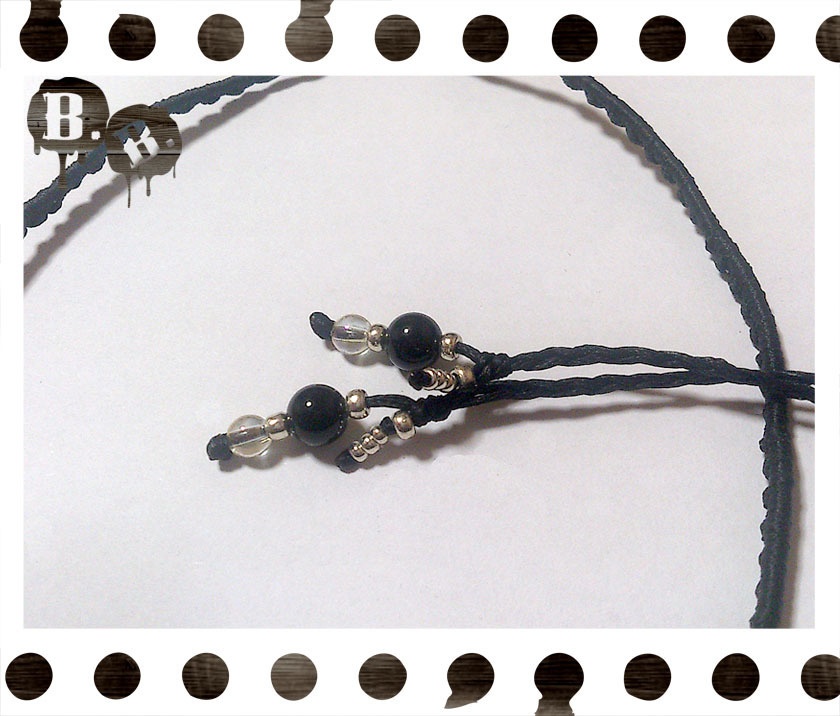 ブループリンセスネックレス/2連【アパタイト】【ブラック】【ハンドメイドアクセサリー】