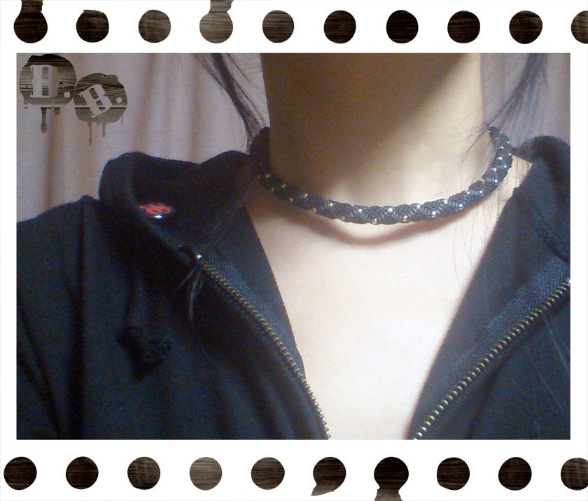 スネークチョーカー【オニキス】【ブラック】【ハンドメイドアクセサリー】