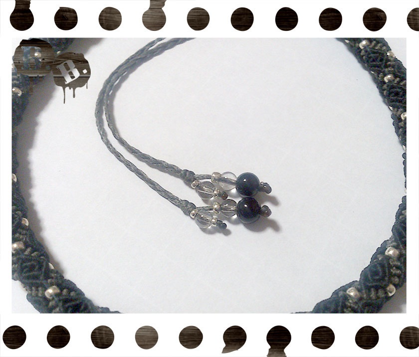 スネークチョーカー【オニキス】【ブラック】【ハンドメイドアクセサリー】