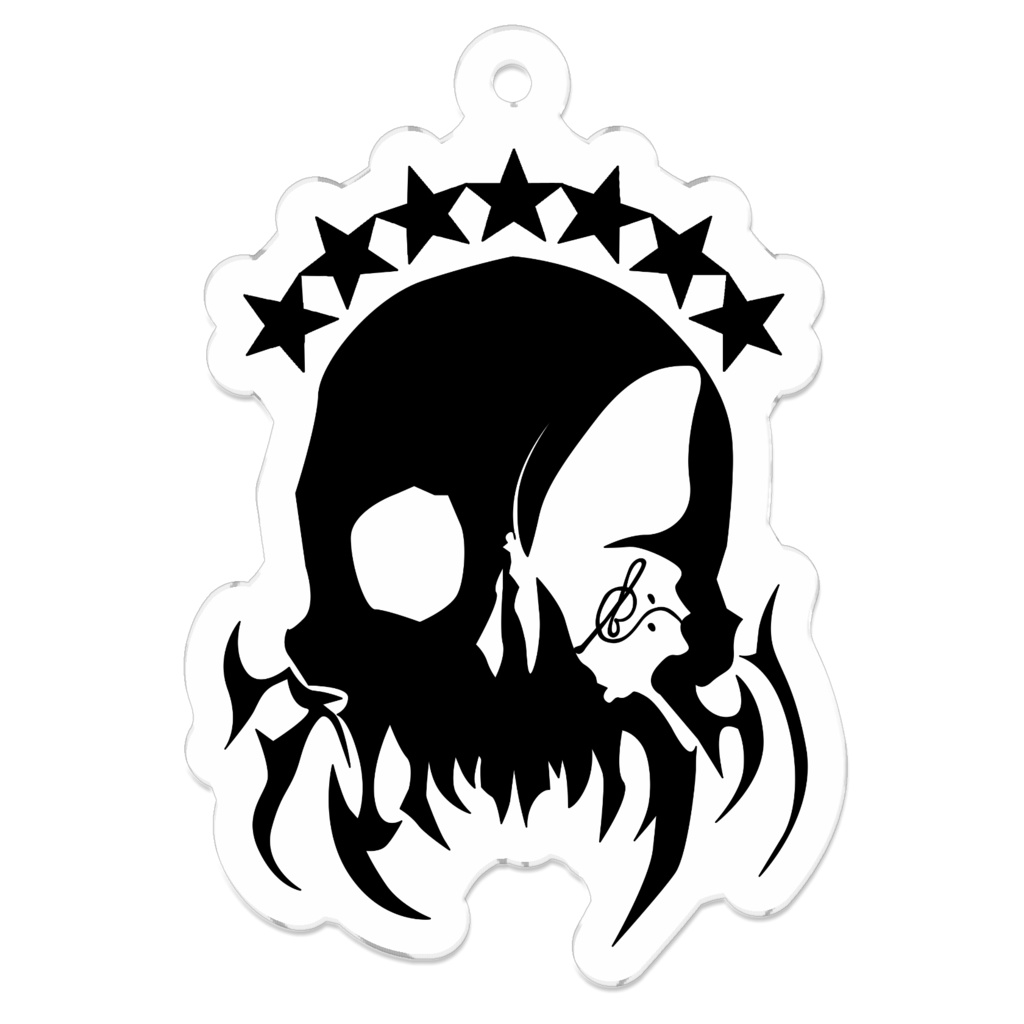 アクリルキーホルダー/バタフライスカル・アイ