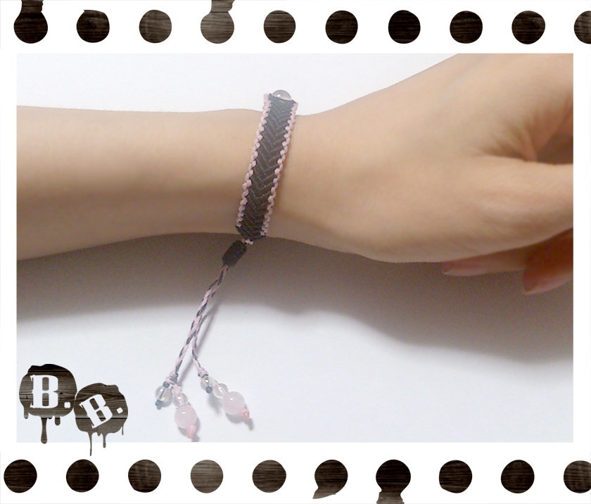 アウトラインブレス【マルチストーン】【マルチカラーコード】【ハンドメイドアクセサリー】