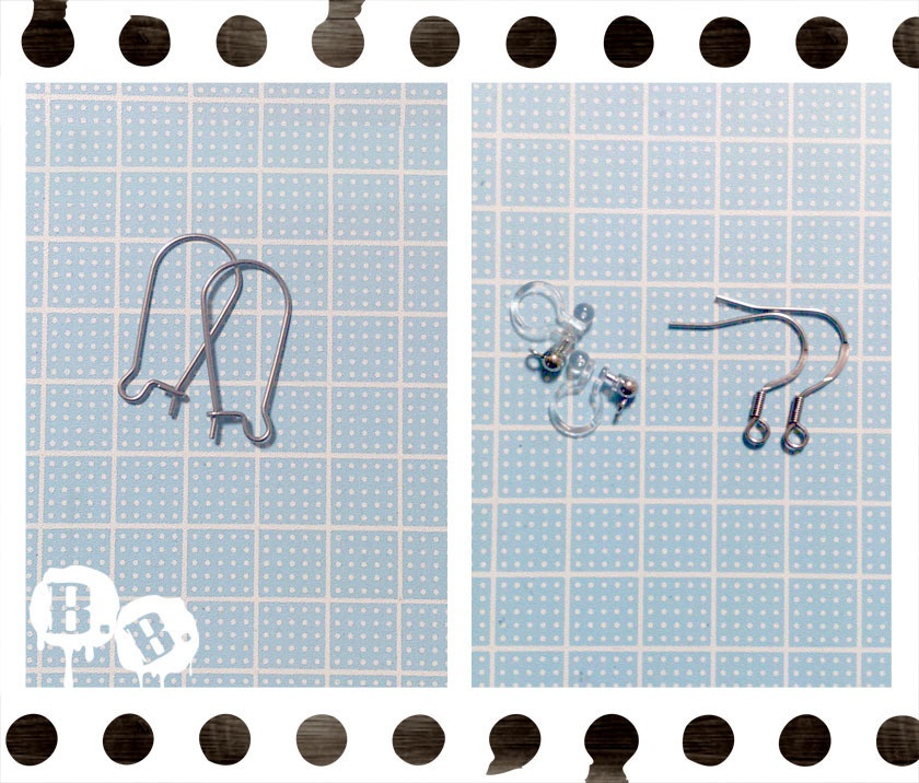 スノードロップピアス/ノンホールピアスセット【ガラスビーズ】【ハンドメイドアクセサリー】