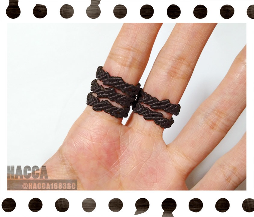 デザインリング【チェコビーズ】【ハンドメイドアクセサリー】