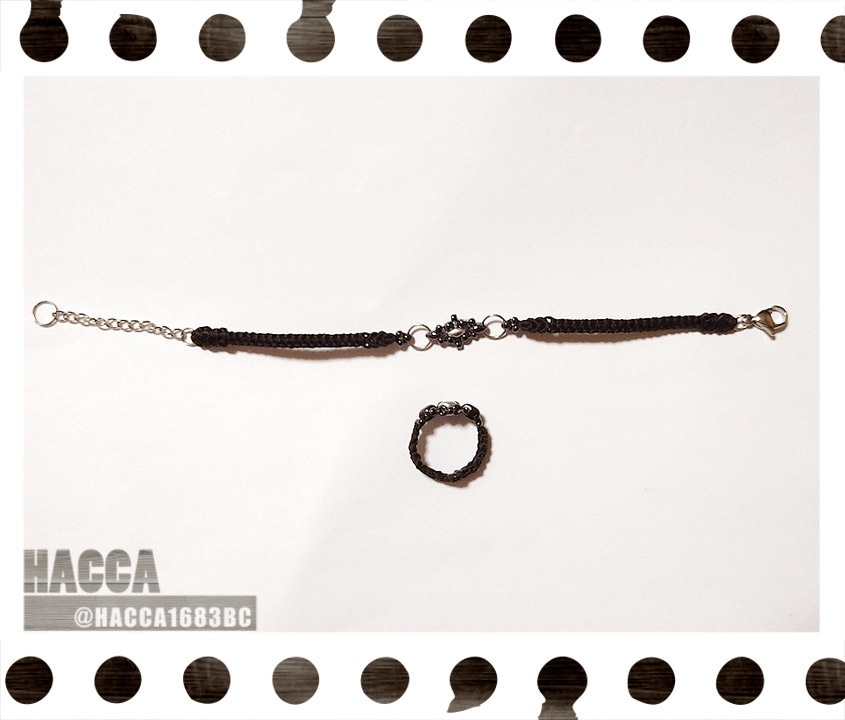 ミニチュアドロップクロスセット【チェコビーズ】【ハンドメイドアクセサリー】