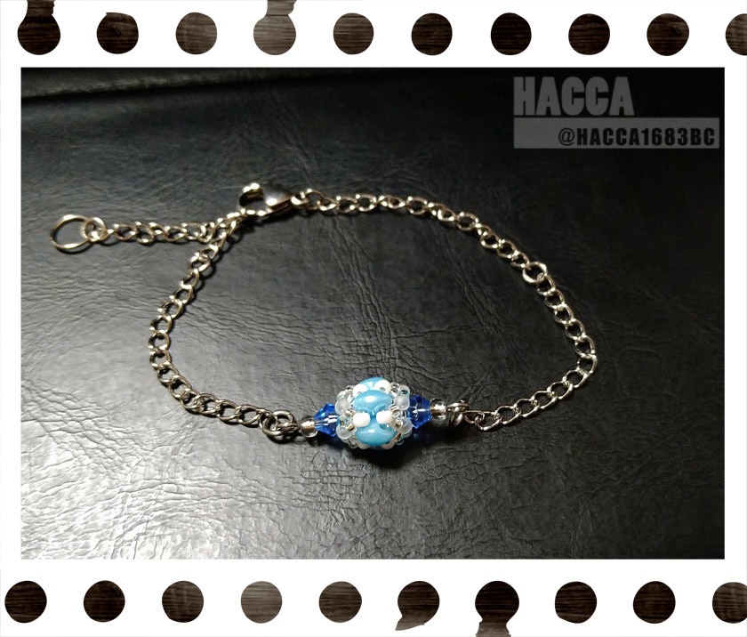 ペンデュラムアクセサリーセット(ピアス/ブレスレット)【チェコビーズ】【ハンドメイドアクセサリー】