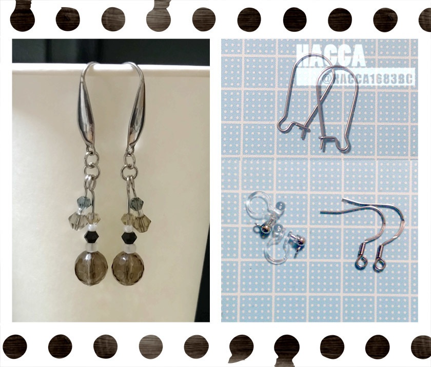 夏のピアス\ノンホールピアスセット【サージカルステンレス】【ハンドメイドアクセサリー】